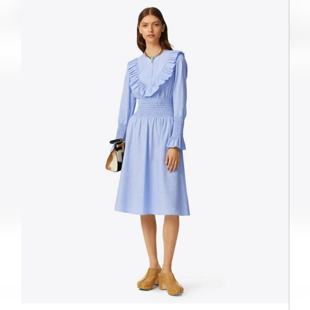 Tory Burch Blue Smock Dress